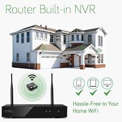 [2020 Dual WiFi 8-CAM 1080p] xmartO 8-Camera WiFi Security Camera System Wireless with 4X 1080P WiFi IP Cameras for Home and Business Surveillance (Dual WiFi Routers in NVR,100ft IR, 1TB HDD)