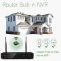 [2020 Dual WiFi 8-CAM 1080p] xmartO 8-Camera WiFi Security Camera System Wireless with 4X 1080P WiFi IP Cameras for Home and Business Surveillance (Dual WiFi Routers in NVR,100ft IR, No HDD, WRS2084)