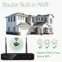 [2020 Dual WiFi 8-CAM 1080p] xmartO 8-Camera WiFi Security Camera System Wireless with 4X 1080P WiFi IP Cameras for Home and Business Surveillance (Dual WiFi Routers in NVR,100ft IR, 1TB HDD)