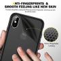 Humixx Shockproof Series iPhone Xs Case/iPhone X Case, [Military Grade Drop Tested] [Upgrading Materials] Translucent Matte Case with Soft Edges, Shockproof and Anti-Drop Protection Case-Black