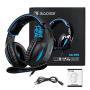 SADES Gaming Headset for PS4, Xbox One, PC 7.1 Channel Virtual Surround Stereo Wired Over Ear Gaming Headphones with Mic Revolution Volume Control Noise(Black)
