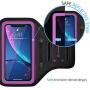 LOVPHONE iPhone 11 Pro Max/iPhone 11 Pro/iPhone 11/iPhone Xs Max/iPhone XR Armband, Water Resistant Sport Running Cell Phone Case with Key Holder and Card Slot for Walking,Hiking,Biking (Rose)