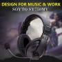 ZHINAN Computer Headset Super Bass Cell Phone Call Center Wired Public Speach 3.5mm B Gaming Accessory Online Class Omnidirectional Microphone Breathable rmuf Home Office 40mm Driver