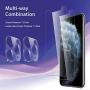UniqueMe 2 Pack Screen Protector +2 Pack Camera Lens Protector for iPhone 11 Pro Max(6.5 inch) [Easy Install Frame] Tempered Glass, Case-Friendly No-Bubble High Definition-Clear