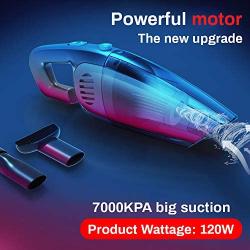 Car Vacuum - Portable Vacuum Cleaner for Car - 7000PA High Power Handheld Vacuum with 16.4FT Power Cord - Wet/Dry Use Auto Vacuum Cleaner for Quick Car Cleaning