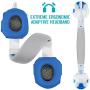 Gaming Headset with Mic and LED Light for Laptop Computer, Cellphone, PS4 and so on, DLAND 3.5mm Wired Noise Isolation Gaming Headphones - Volume Control.(White and Blue)