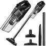 Handheld Vacuum Cleaner, Lightweight Portable Vacuum Cleaner with Powerful Cyclonic Suction, Rechargeable Li-ion with Stainless Steel Filter (Bagless) and 6 of Accessories