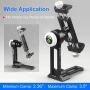 Phone Holder Adapter for Tripod Stand, Arca QR, 1/4" Screw Mount, 360 Degree Ball Head Rotate & Tilt Vertical & Horizontal, On Table Phone Stand, Fits iPhone 6 7 8 X 11 Pro Se Samsung Phone Clamp