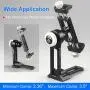 Phone Holder Adapter for Tripod Stand, Arca QR, 1/4&quot Screw Mount, 360 Degree Ball Head Rotate & Tilt Vertical & Horizontal, On Table Phone Stand, Fits iPhone 6 7 8 X 11 Pro Se Samsung Phone Clamp
