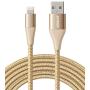 iPhone Charger Cable 10 Foot, Anker Powerline+ II Lightning Cable, (10 ft MFi Certified) Extra Long iPhone Charging Cord Compatible with iPhone SE 11 Pro Max Xs MAX XR X 8 7 6S, iPad and More (Gold)