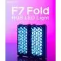 Falcon Eyes F7 Fold RGB On Camera Video Light 24W 2500K-9000K with Honeycomb and Magic Arm,Support Mobile App for Video/Photo/Product Photography