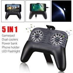 FidgetFidget Mobile Phone Gaming Gamepad Handle Controller Joysticks w/ 2 Coolers for PUBG for Samsung Galaxy A9 A8 A7 A5 A3