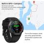 Smart Watch for Android Phones iOS, GPS Smartwatch for Men with Heart Rate and BP Monitor, Pedometer, Text Call Notification, Compass, Barometer, Altitude, Leather and Rubber Bands, Round Face, 2020