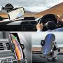 Wireless Car Charger, HAHAKEE Qi Wireless Charger Mount 2 in 1 Auto Clamp 10W Fast Charging Air Vent Cell Phone Holder for iPhone 11 Max XR X 8 Plus, Samsung Galaxy S10 S9 S9+ S8 Note 8 Note 9, LG V30