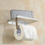 Toilet Paper Holder,Bathroom Tissue Holder with Mobile Phone Storage Shelf