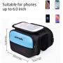 JHM Bike Frame Bag, Bicycle Phone Holder, Waterproof Cycling Front Top Tube Pouch Bike Frame Phone Mount Crossbar Storage Bags for Phone Smartphones Below 6.0