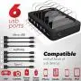Poweroni USB Charging Station Dock - 6-Port - Fast Charge Docking Station for Multiple Devices - Multi Device Charger Organizer - Compatible with Apple iPad iPhone and Android Cell Phone and Tablet Poweroni USB Charging Station Dock - 6-Port - Fast Charge Docking Station for Multiple Devices - Multi Device Charger Organizer - Compatible with Apple iPad iPhone and Android Cell Phone and Tablet