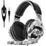 SADES SA810 New Updated Xbox One Headset Over Ear Stereo Gaming Headset Bass Gaming Headphones with Noise Isolation Microphone for New Xbox One PC PS4 Laptop Phone(Camouflage)