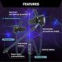 Insten 3.5mm Gaming Earbuds with Mic Audio, In-Ear Headset Stereo Headphone with Detachable Dual Microphone Compatible with PS4, Nintendo Switch Lite, PC Mobile Game & Cell Phone Laptop Tablet - Black