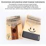 Kalimba 17 Key, Thumb Piano, Solid Finger Piano Acacia Body, Set of 5 -Tuning hammer, Study instruction, Tune and color stickers, Portable piano bag, Packing case pink