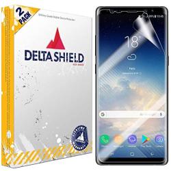 DeltaShield Screen Protector for Samsung Galaxy Note 8 (2-Pack)(Case Compatible Design) BodyArmor Anti-Bubble Military-Grade Clear TPU Film