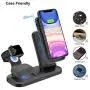 Wireless Charger 4 in 1 Wireless Charging Dock Station for Apple Airpods 2/Pro Fast Wireless Charger Stand for iPhone 11/11pro Max/X/XS/XR/8/8 Plus, Compatibility with Apple Watch Series 5/4/3/2/1