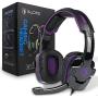 Updated Gaming Headphones,SADES SA930 Wired 3.5mm Stereo Sound Computer Gaming Headset with Microphone,Noise Isolating Volume Control for Pc/Mac/Ps4/Phone/Tablet(Black Purple)