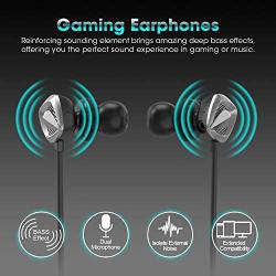 BlueFire Gaming Earphone Wired E-Sport Earphone Noise Cancelling Stereo Bass Gaming Earbuds with Mic & PC Adapter for PS4, Xbox one, Laptop, Nintendo Switch, Computer, PC, Smart Phone