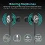 BlueFire Gaming Earphone Wired E-Sport Earphone Noise Cancelling Stereo Bass Gaming Earbuds with Mic & PC Adapter for PS4, Xbox one, Laptop, Nintendo Switch, Computer, PC, Smart Phone