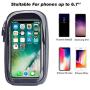 Aselife Waterproof Bike Handlebar Bag,Bicycle Phone Mount,Bicycle Phone Mount Holder Pouch Bag,Cycling Frame Transparent Touchable Case 360 Degrees Rotatable for Under 6 Smartphone