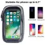 Aselife Waterproof Bike Handlebar Bag,Bicycle Phone Mount,Bicycle Phone Mount Holder Pouch Bag,Cycling Frame Transparent Touchable Case 360 Degrees Rotatable for Under 6 Smartphone