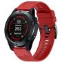 Digit.Tail 26mm Replacement Adjustable Silicone QuickFit Band Sport Bracelet Strap for Garmin Fenix 6X/Fenix 6X Pro, Fenix 5X/Fenix 5X Plus/3 Zafiro HR, Foretrex 601/701, Quatix 3 Smartwatch (Red)