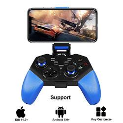 PowerLead Mobile Game Controller, PG8721 Wireless Turbo Combo Key Mapping Mobile Gamepad Compatible with IOS Android iPad Tablet
