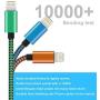 WUYA iPhone Charger, MFi Certified Lightning Cable 6 Pack - 3/3/6/6/10/10 FT Nylon Woven Fast Charging High Speed Data Sync Cord Compatible iPhone 11 Pro XS MAX XR XS X 8 7 Plus 6S 6 SE - Color