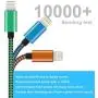 WUYA iPhone Charger, MFi Certified Lightning Cable 6 Pack - 3/3/6/6/10/10 FT Nylon Woven Fast Charging High Speed Data Sync Cord Compatible iPhone 11 Pro XS MAX XR XS X 8 7 Plus 6S 6 SE - Color WUYA iPhone Charger, MFi Certified Lightning Cable 6 Pack - 3/3/6/6/10/10 FT Nylon Woven Fast Charging High Speed Data Sync Cord Compatible iPhone 11 Pro XS MAX XR XS X 8 7 Plus 6S 6 SE - Color