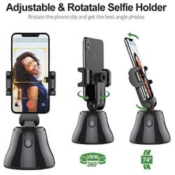 Mostof Smart Gimbal Robot Cameraman Face Tracking Selfie Stick Stand,360 Rotation Auto Phone Holder Auto Shooting Camera Mount Compatible with iPhone and Android Phone with Flexible Tripod