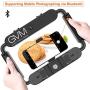 GVM Ring Light 5600K Handheld Light,Smartphone Video Rig & Phone Video Stabilizer for Camera, Smartphone, Makeup, YouTube, Self-Portrait Shooting with Bluetooth