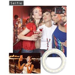 XINBAOHONG Selfie Ring Light Rechargeable Portable Clip-on Selfie Fill Light with 40 LED for Smart Phone Photography, Camera Video, Girl Makes up