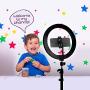 Aduro U-Stream 10" Selfie Ring Light with Phone Tripod Stand (18” to 52" Adjustable Height) Holder, Social Media Influencer Live-Streaming Phone Mount and Light Kit