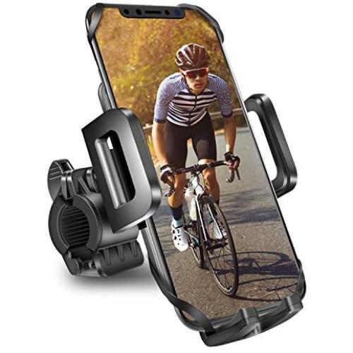 Phone Holder Mount for Bike Handle bar - Motorcycle Cell Phone Clamp, Scooter Phone Mount Cradle for iPhone 11 Pro Max Xs Xr SE2 8 Plus, Samsung Galaxy S20 Note 10 S9+ and More Smartphones