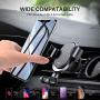 LEEIOO Gravity Car Phone Mount,Aluminum Auto-Grab Vehicle Air Vent Mobile Phone Holder for 4-6.5 inches Mobile Phone Black