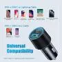 [Latest 2020] USB C PD Car Charger, Total 36W Dual Type C Fast PD Car Charger with 18W Power Delivery & Quick Charge 3.0 for iPhone11 Pro MAX/11 Pro, iPad and More(USB C to A Cable Included)