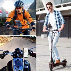 Phone Holder Mount for Bike Handle bar - Motorcycle Cell Phone Clamp, Scooter Phone Mount Cradle for iPhone 11 Pro Max Xs Xr SE2 8 Plus, Samsung Galaxy S20 Note 10 S9+ and More Smartphones