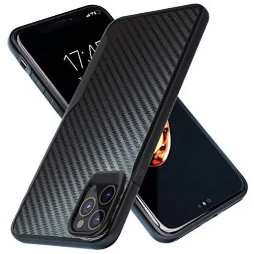 iPhone 11 Pro Case | 10ft. Drop Tested | Carbon Case | Ultra Slim | Lightweight | Scratch Resistant | Wireless Charging | Compatible with Apple iPhone 11 Pro - Black iPhone 11 Pro Case | 10ft. Drop Tested | Carbon Case | Ultra Slim | Lightweight | Scratch Resistant | Wireless Charging | Compatible with Apple iPhone 11 Pro - Black