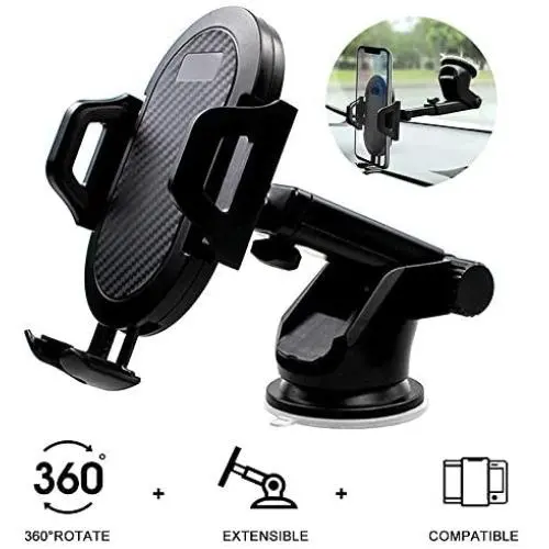 Car Mount for Cell Phone Dashboard Windshield Smartphone Holder Stand Black Compatible iPhone 11 Pro XS Max X XR 8 Plus Samsung Galaxy S20 S10 S9 S8 Note 10 9 and More Car Mount for Cell Phone Dashboard Windshield Smartphone Holder Stand Black Compatible iPhone 11 Pro XS Max X XR 8 Plus Samsung Galaxy S20 S10 S9 S8 Note 10 9 and More