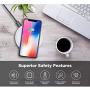 LETSCOM Ultra Slim Wireless Charger,Qi-Certified 15W Max Fast Wireless Charging Pad,Compatible with iPhone 11/11 Pro Max/XS Max/XR/XS/X/8/8+,Galaxy Note 10/Note 10+/S10/S10+/S10E (No AC Adapter)