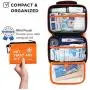 ARCA PET Cat & Dog First Aid Kit Home Office Travel Car Emergency Kit Pet Travel Kit – 100 Pieces with Thermometer and Bonus Mini First Aid Kit Pouch & Emergency Collar [Hard Case for Protection]