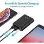 Charmast Smallest 10000 USB C PD Quick Charge Portable Charger, Mini Small 10400 mah Power Delivery QC Power Bank, Compact Phone External Battery Pack Chargers Compatible with iPhone, Samsung, Pixel