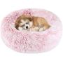 NOYAL Donut Dog Cat Bed, Soft Plush Pet Cushion, Anti-Slip Machine Washable Self-Warming Pet Bed - Improved Sleep for Cats Small Medium Dogs (Multiple Sizes)