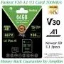 64GB Micro SD Card Plus Adapter - Amplim V30 A1 100MB/s 667X 64 GB MicroSDXC Memory Card Pack (Class 10 U3 UHS I TF XC) MicroSD SDXC Card - Cell Phone, Drone, Camera, GoPro Hero, Fire, Nintendo, DJI 64GB Micro SD Card Plus Adapter - Amplim V30 A1 100MB/s 667X 64 GB MicroSDXC Memory Card Pack (Class 10 U3 UHS I TF XC) MicroSD SDXC Card - Cell Phone, Drone, Camera, GoPro Hero, Fire, Nintendo, DJI